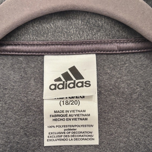 Adidas Charcoal Jacket with Black Stripes - Picture 2 of 6